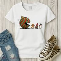 Christmas Ornament Ball Funny Gnome Women's T-Shirt thumb 3