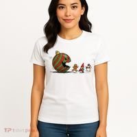 Christmas Ornament Ball Funny Gnome Women's T-Shirt thumb 4