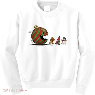 Christmas Ornament Ball Funny Gnome Kids Sweatshirt
