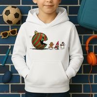 Christmas Ornament Ball Funny Gnome Kids Hoodie thumb 2