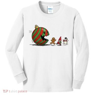 Christmas Ornament Ball Funny Gnome Kids Long Sleeve Shirt