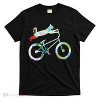 Cat On Bmx Bike Kitten Lover Bike Cycling Bicycle Gift T-Shirt thumb 0