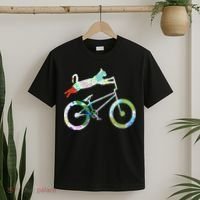 Cat On Bmx Bike Kitten Lover Bike Cycling Bicycle Gift T-Shirt thumb 2