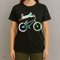 Cat On Bmx Bike Kitten Lover Bike Cycling Bicycle Gift T-Shirt thumb 4