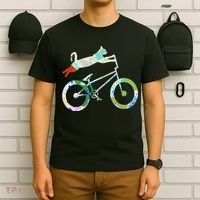 Cat On Bmx Bike Kitten Lover Bike Cycling Bicycle Gift T-Shirt thumb 6