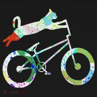 Cat On Bmx Bike Kitten Lover Bike Cycling Bicycle Gift T-Shirt thumb 7