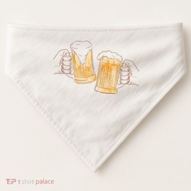 Cheers Oktoberfest Beer Hands USA-Made Doggie Bandana
