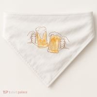 Cheers Oktoberfest Beer Hands USA-Made Doggie Bandana thumb 0