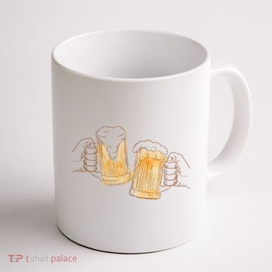 Cheers Oktoberfest Beer Hands Coffee Mug back