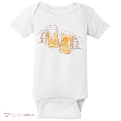 Cheers Oktoberfest Beer Hands Baby Bodysuit