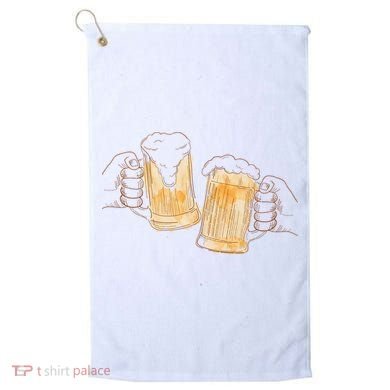 Cheers Oktoberfest Beer Hands Golf Towel