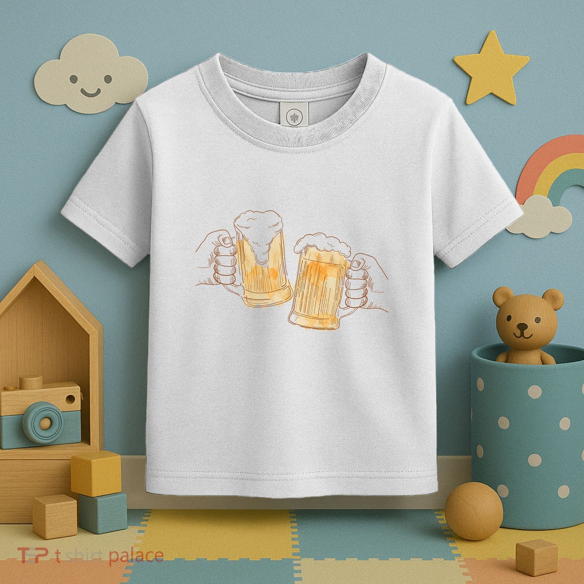 Cheers Oktoberfest Beer Hands Toddler T-Shirt