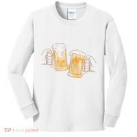 Cheers Oktoberfest Beer Hands Kids Long Sleeve Shirt thumb 0