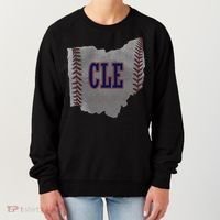 Cleveland Ohio Baseball Distressed With Co Women's Sweatshirt thumb 0