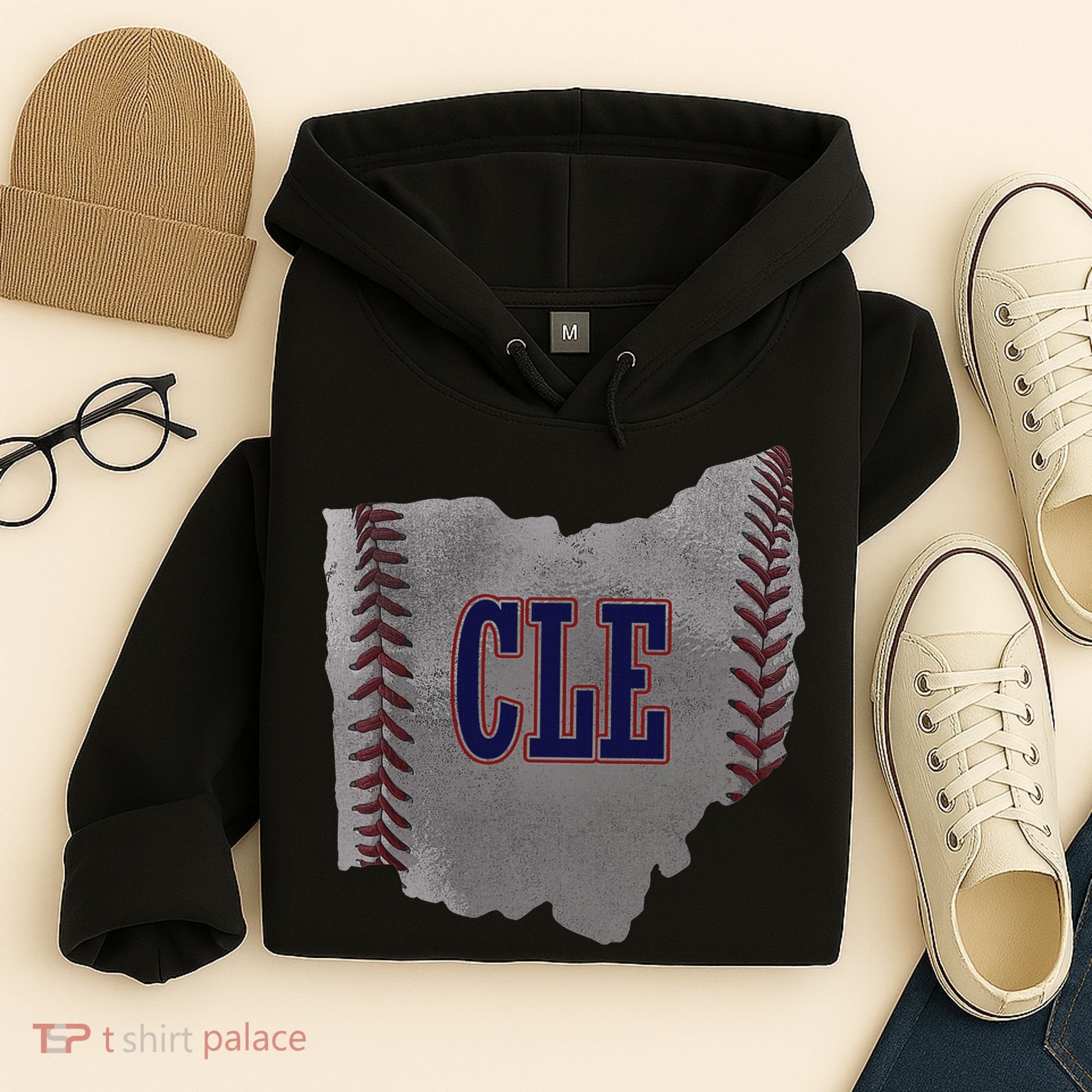 Cleveland Ohio Baseball Distressed With Co Hoodie