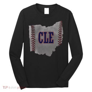 Cleveland Ohio Baseball Distressed With Co Long Sleeve Shirt