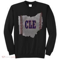 Cleveland Ohio Baseball Distressed With Co Sweatshirt thumb 0