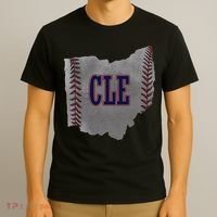 Cleveland Ohio Baseball Distressed With Co T-Shirt thumb 3