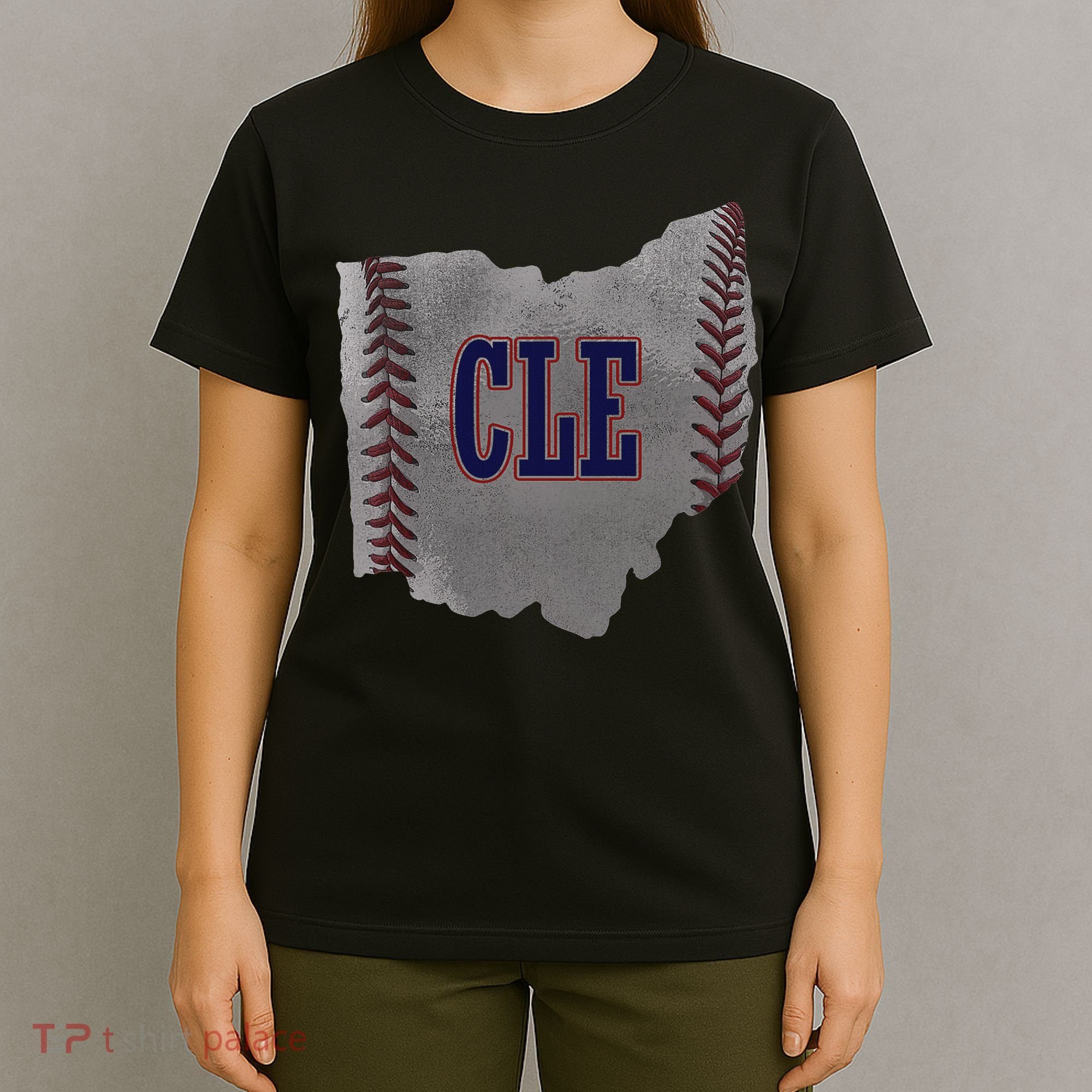 Cleveland Ohio Baseball Distressed With Co T-Shirt