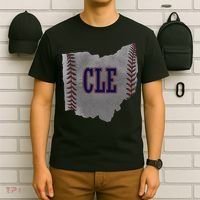 Cleveland Ohio Baseball Distressed With Co T-Shirt thumb 6
