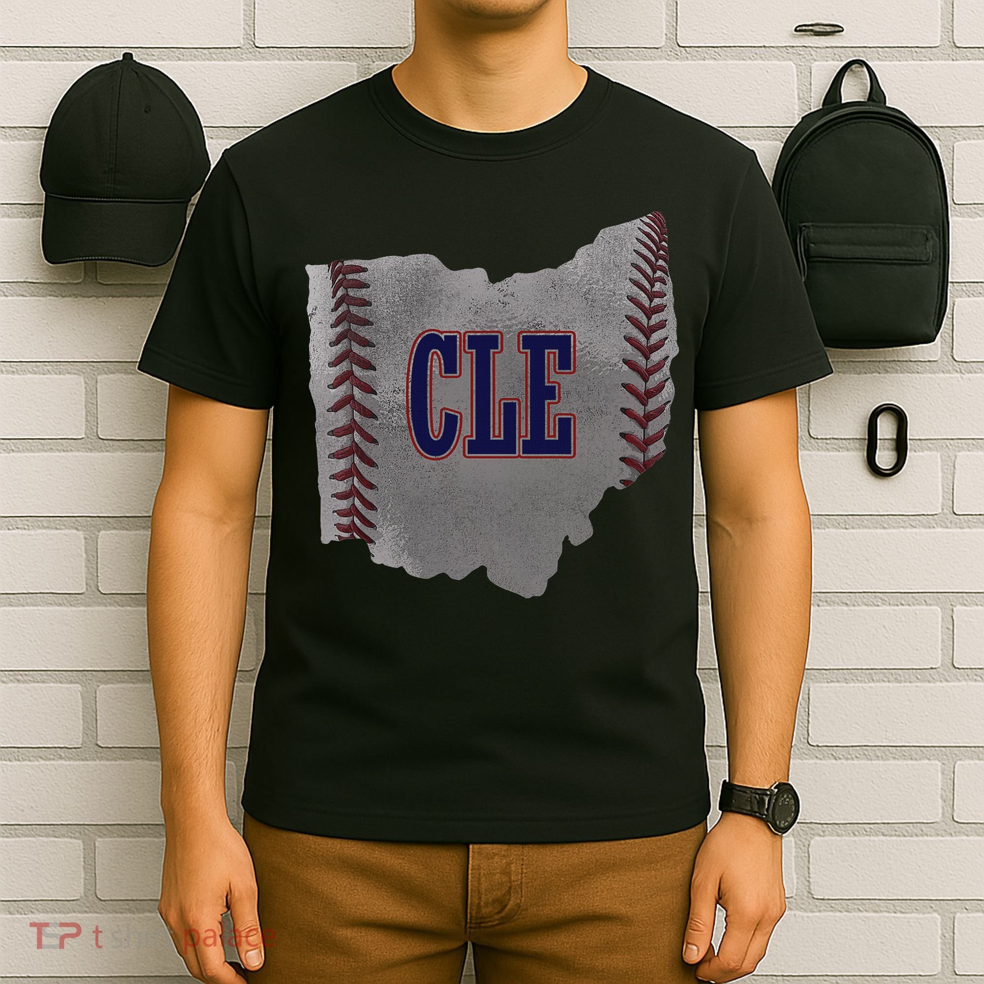 Cleveland Ohio Baseball Distressed With Co T-Shirt