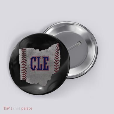 Cleveland Ohio Baseball Distressed With Co Button
