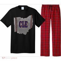 Cleveland Ohio Baseball Distressed With Co Pajama Set thumb 0
