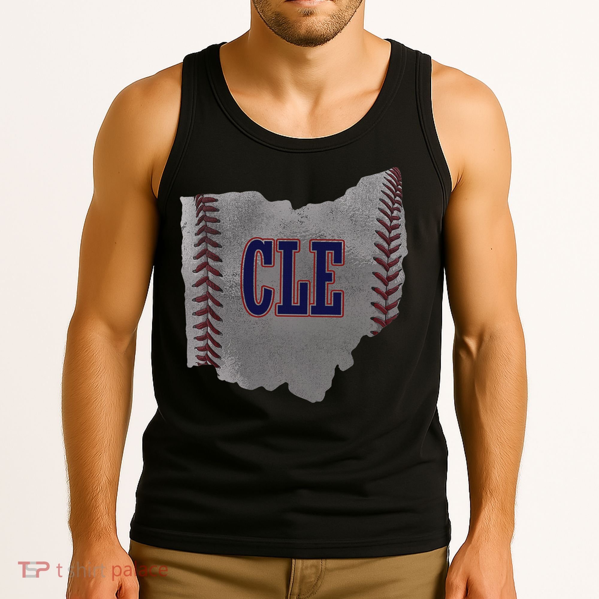 Cleveland Ohio Baseball Distressed With Co Tank Top