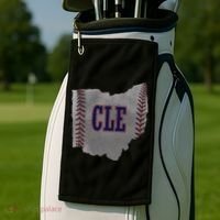 Cleveland Ohio Baseball Distressed With Co Golf Towel thumb 2