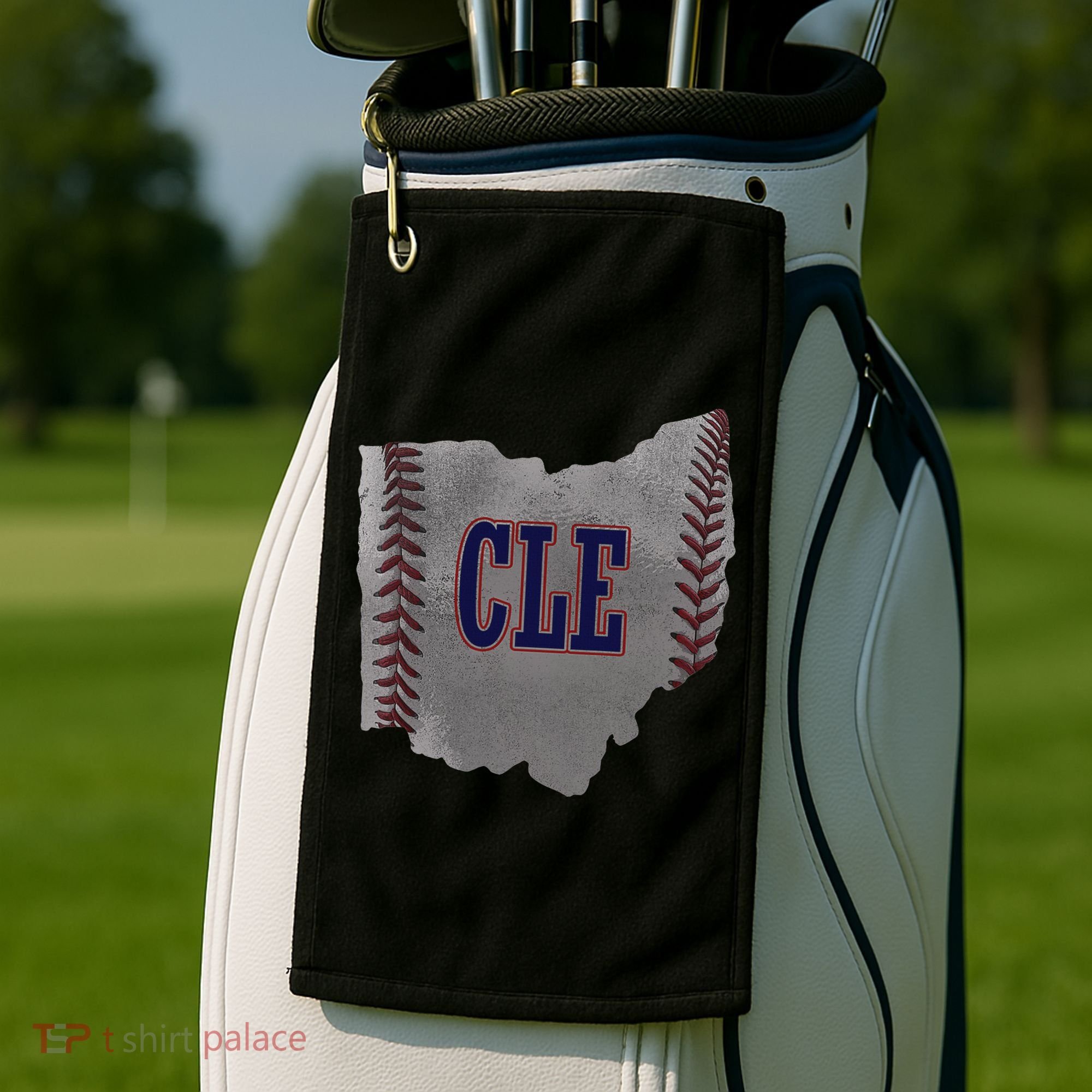 Cleveland Ohio Baseball Distressed With Co Golf Towel
