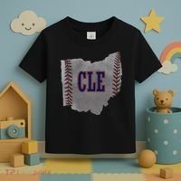 Cleveland Ohio Baseball Distressed With Co Toddler T-Shirt thumb 3