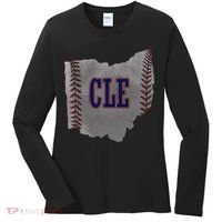 Cleveland Ohio Baseball Distressed With Co Women's Long Sleeve Shirt thumb 0