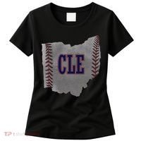 Cleveland Ohio Baseball Distressed With Co Women's T-Shirt thumb 0