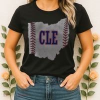 Cleveland Ohio Baseball Distressed With Co Women's T-Shirt thumb 2
