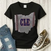 Cleveland Ohio Baseball Distressed With Co Women's T-Shirt thumb 3