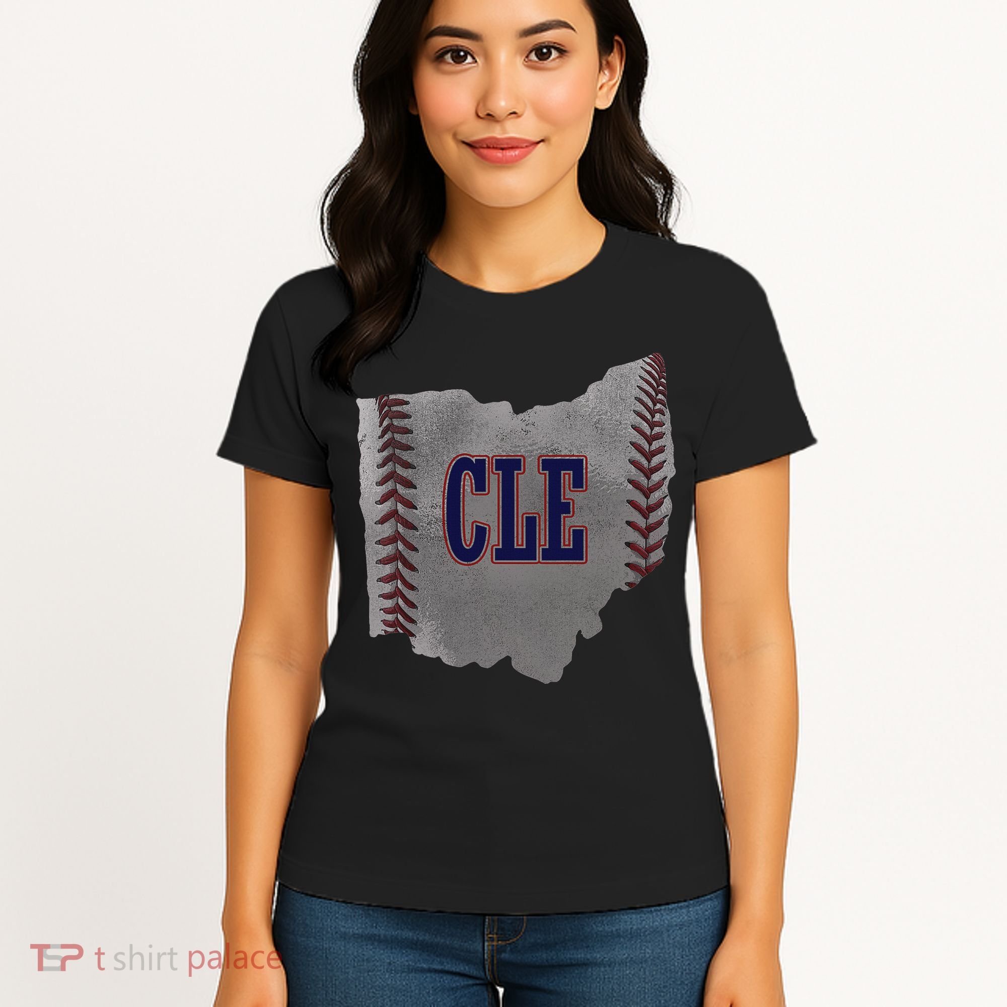Cleveland Ohio Baseball Distressed With Co Women's T-Shirt