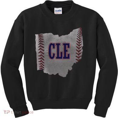 Cleveland Ohio Baseball Distressed With Co Kids Sweatshirt