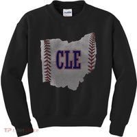 Cleveland Ohio Baseball Distressed With Co Kids Sweatshirt thumb 0