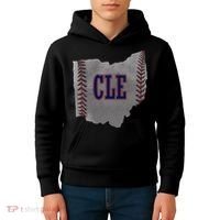 Cleveland Ohio Baseball Distressed With Co Kids Hoodie thumb 4
