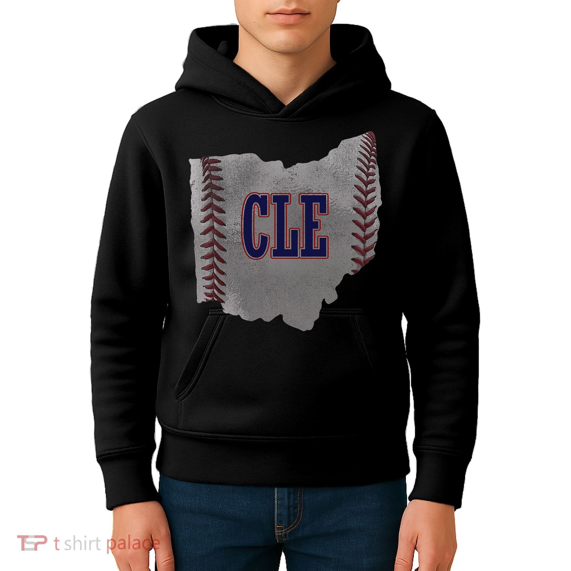 Cleveland Ohio Baseball Distressed With Co Kids Hoodie