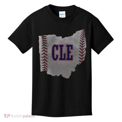 Cleveland Ohio Baseball Distressed With Co Kids T-Shirt