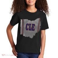 Cleveland Ohio Baseball Distressed With Co Kids T-Shirt thumb 2