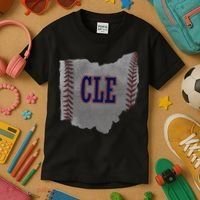 Cleveland Ohio Baseball Distressed With Co Kids T-Shirt thumb 3