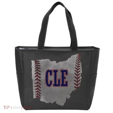 Cleveland Ohio Baseball Distressed With Co Tote Bag