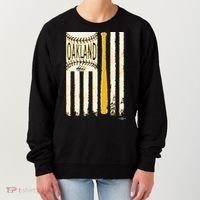 Classic Oakland Baseball Flag Patriotic Baseball Women's Sweatshirt thumb 0