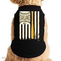 Classic Oakland Baseball Flag Patriotic Baseball Doggie Tank thumb 0