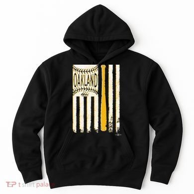 Classic Oakland Baseball Flag Patriotic Baseball Hoodie