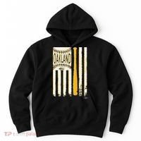 Classic Oakland Baseball Flag Patriotic Baseball Hoodie thumb 0