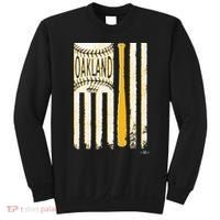 Classic Oakland Baseball Flag Patriotic Baseball Sweatshirt thumb 0