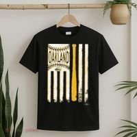 Classic Oakland Baseball Flag Patriotic Baseball T-Shirt thumb 2